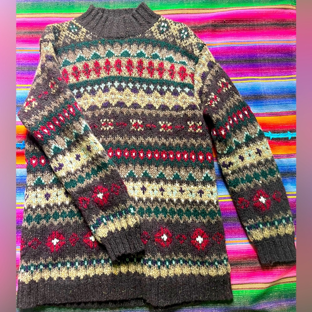 Vintage wool Ralph Lauren mock turtleneck sweater